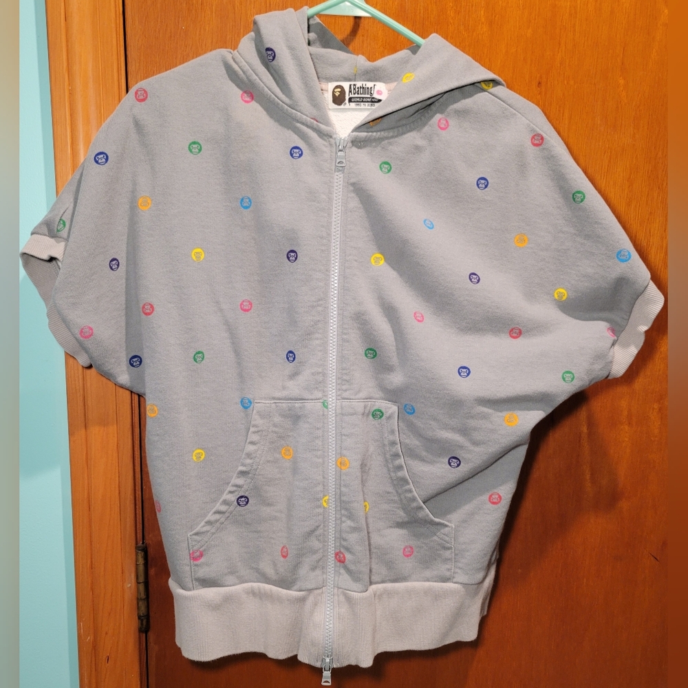 Bape short sleeved hoodie small